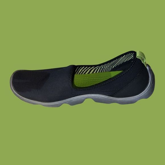 Women's Crocs Duet Busy Day Skimmer Black/Graphite Slip On Size 10.5 11 - Picture 5 of 6